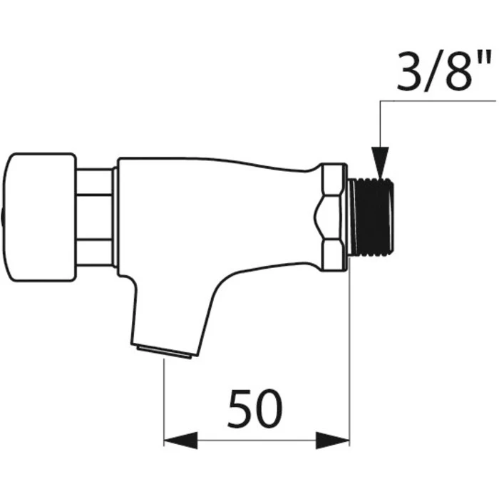Robinet De Lavabo Mural - M 1/2' - Tempostop - Delabie – Image 2