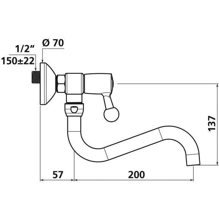 Mélangeur Mural - Delabie – Image 2