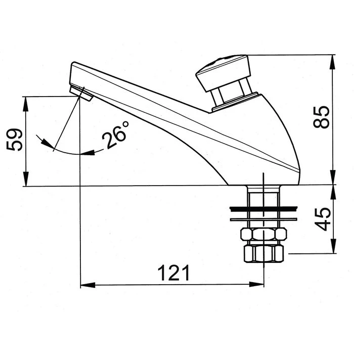 Robinet De Lavabo - Eau Froide - M 1/2" - PRESTO 605 - Presto – Image 2