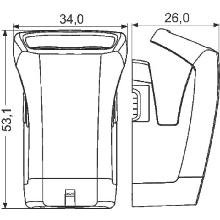 Sèche-mains Automatique - JVD - Blanc -800W – Image 2