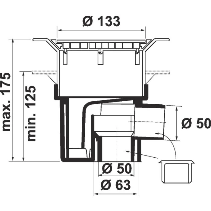 Siphon De Sol Spécial Sol Plastique - Ø 50 - 63 Mm - Sitar - Nicoll – Image 2