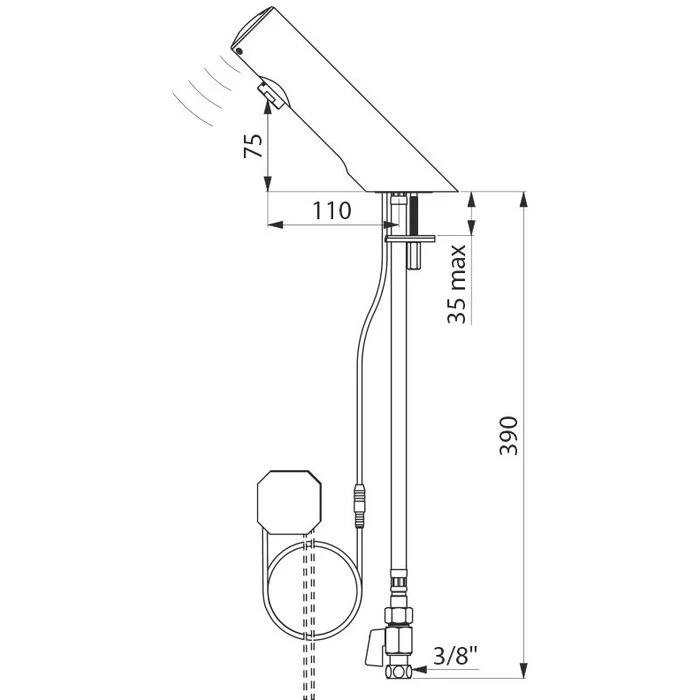 Robinet électronique - Tempomatic 2 - Delabie – Image 2