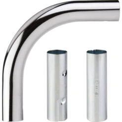 Coude Et 2 Manchons D'assemblage Pour Porte-rideaux - 100 X 100 Mm - Ø 20 Mm - Pellet ASC