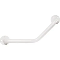 Barre D'appui Coudée Acier époxy Blanc Godonnier- Diamètre 25 Mm