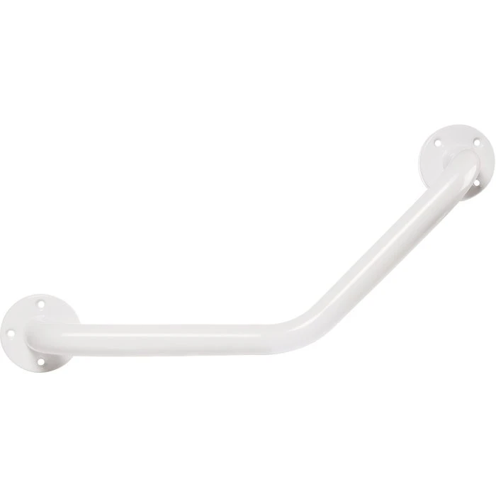 Barre D'appui Coudée Acier époxy Blanc Godonnier- Diamètre 25 Mm