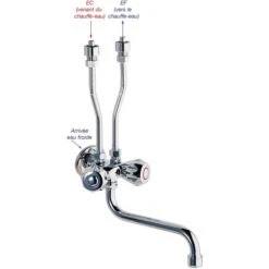 Mélangeur évier Mural à écoulement Libre - Chauffe-eau Sur évier - Thermador