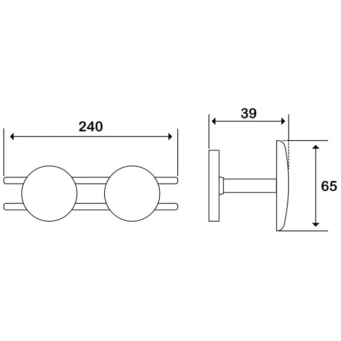 Patère 2 Têtes Acier - Godonnier - Standard – Image 3
