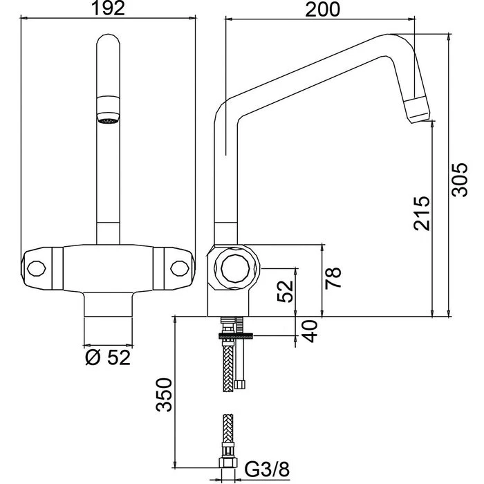 Mitigeur évier Haut Hospitalier Thermo-clinic – Image 2