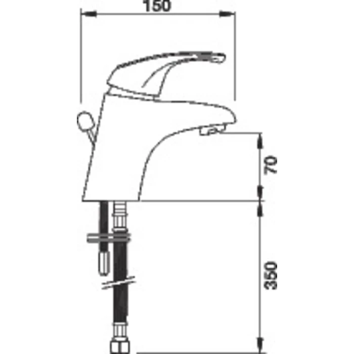 Mitigeur Lavabo Sans Vidage City 2 - Manette Pleine - Sider – Image 2