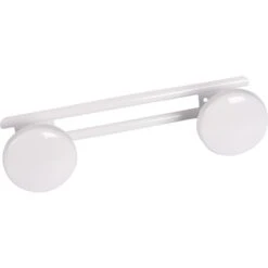 Patère 2 Têtes Acier - Godonnier - Blanc