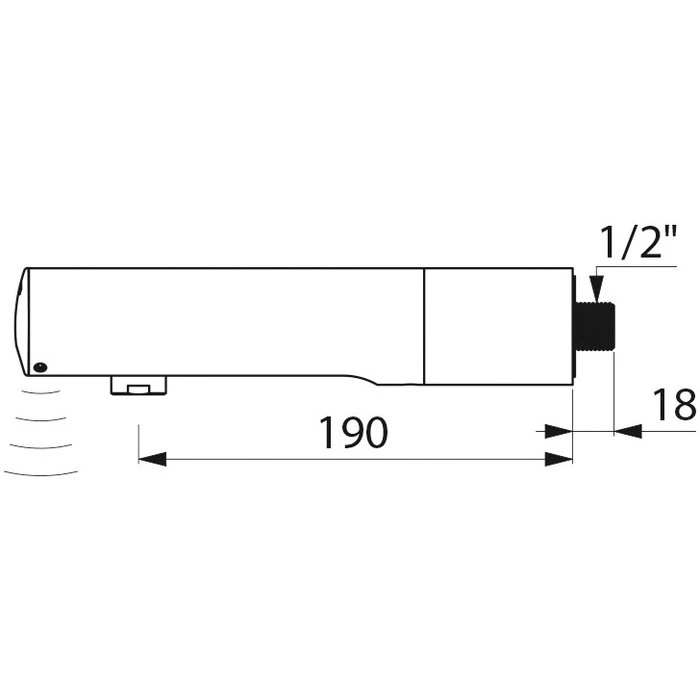 Robinet électronique Mural Tempomatic 4 à Piles Intégrées – Image 2