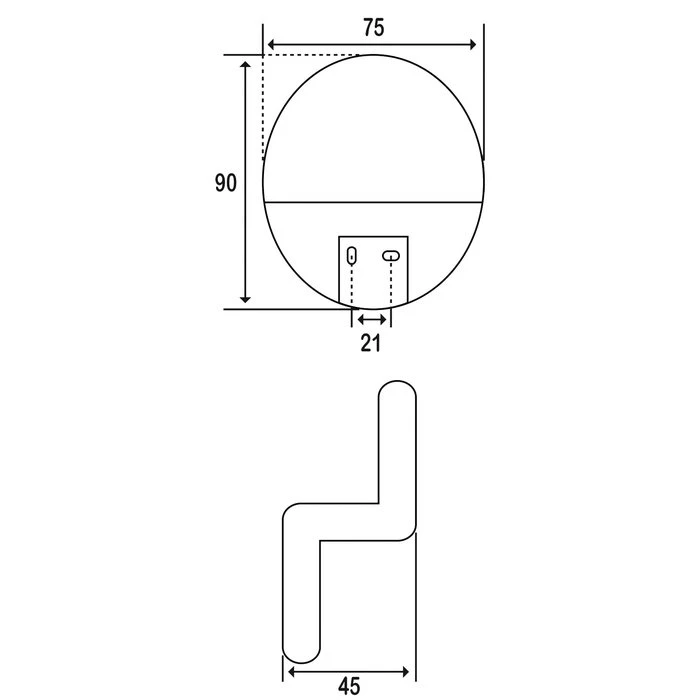 Porte-peignoir Furtive 1 Tête – Image 2