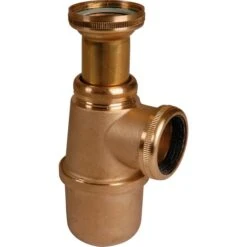 Siphon D'évier à Culot Laiton Brut - 1"1/2 - Ø 40 Mm - Valentin