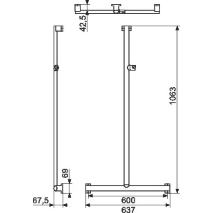 Barre De Douche Blanche En T - 1296 X 678 Mm - ARSIS - Pellet ASC – Image 3