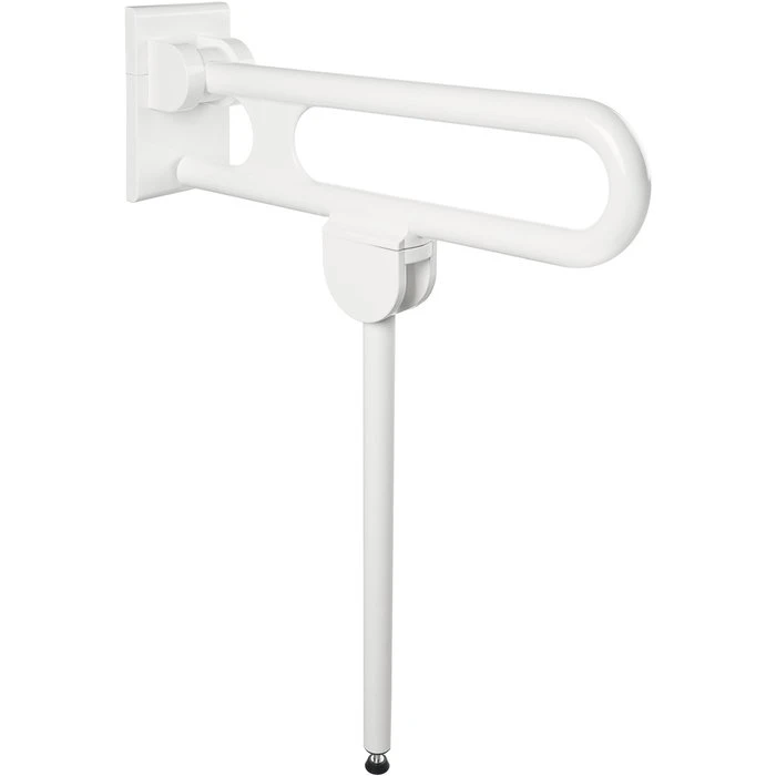 Barre D'appui Rabattable Avec Pieds Escamotable- Normbau - Diamètre 34 Mm - (LxH) 600.800 Mm - Nylon