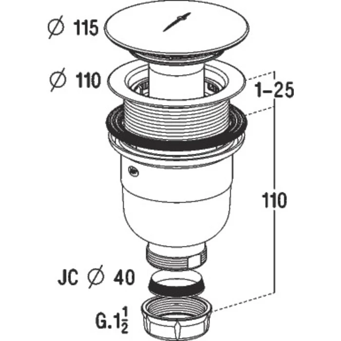 Bonde Verticale Pour Receveur - Ø 90 Mm - Nicoll – Image 2