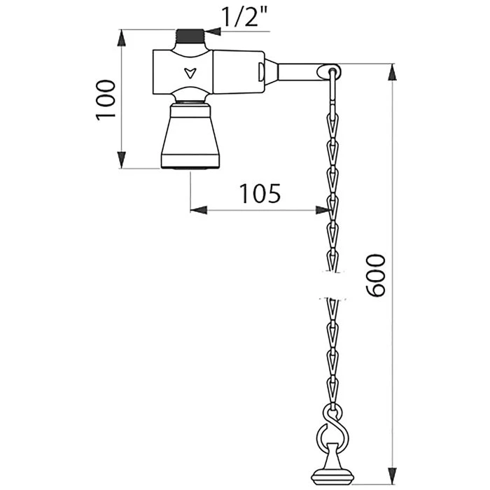 Ensemble De Douche à Chaîne - Pomme Fixe - Tempostop - Delabie – Image 2