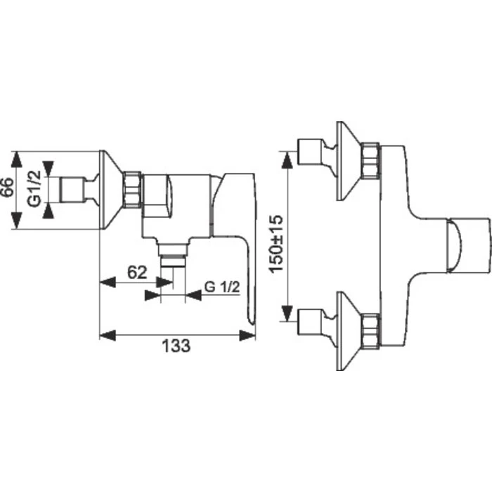 Mitigeur Douche Mural - July - Jacob Delafon – Image 2