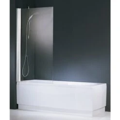 Pare-baignoire Verre Transparent - 1 Ventail - 150 X 80 Cm - Aurora - Novellini