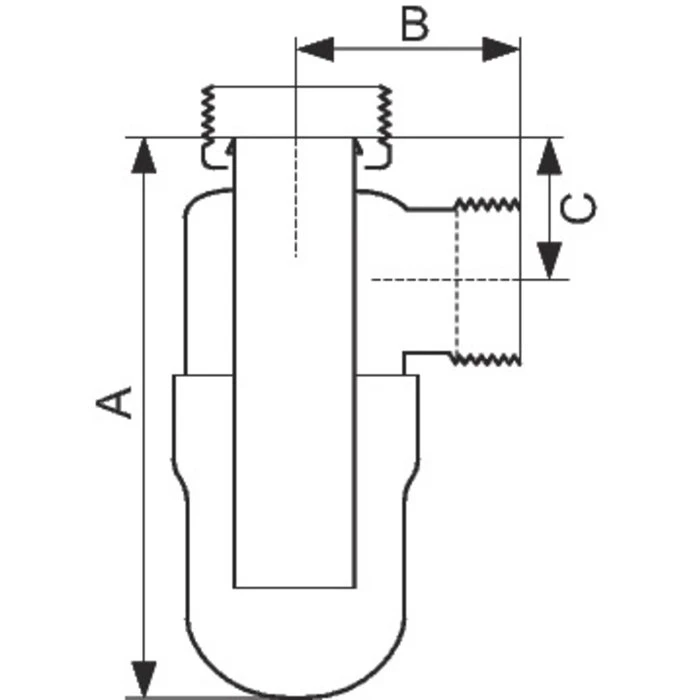 Siphon De Laboratoire Pour Bac - Entrée Ø 40 X 49 Mm – Image 2