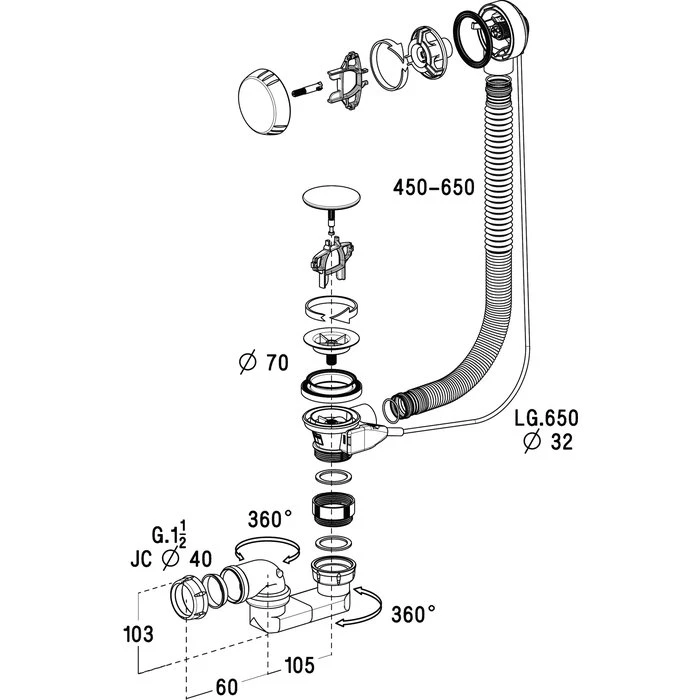 Vidage Automatique De Baignoire - Lot De 2 – Image 2
