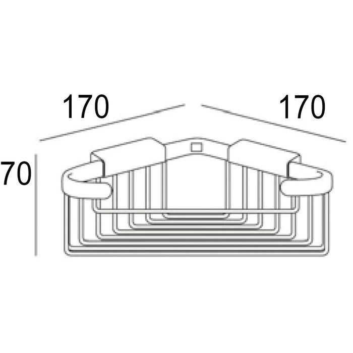 Porte-savon Mural D'angle - 170 X 170 Mm - Inda – Image 2