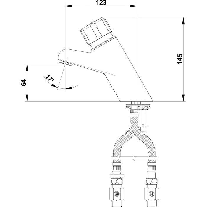 Mitigeur De Lavabo - Bouton Laiton Chromé - PRESTO 4000 S - Presto – Image 2