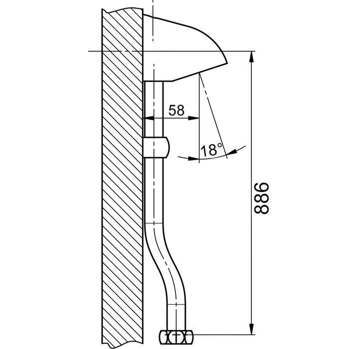 Pomme De Douche Fixe - Avec Tube Et Collier - Presto – Image 2