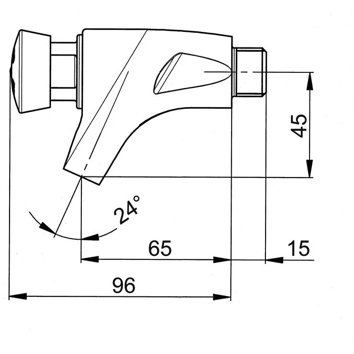 Robinet De Lavabo Mural - Eau Froide - M 1/2" - PRESTO 504 S - Presto – Image 2