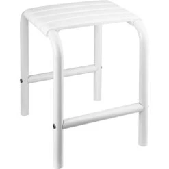 Tabouret De Douche - Pellet ASC - Blanc - L. 385 X L. 335 X H. 485 Mm