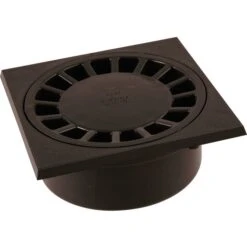 Siphon De Sol PVC Gris Foncé - 250 X 250 Mm - Nicoll