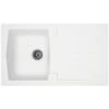 Evier à Encastrer En Résine Arena Moderna - Blanc -Longueur 86 Cm -1 Cuve