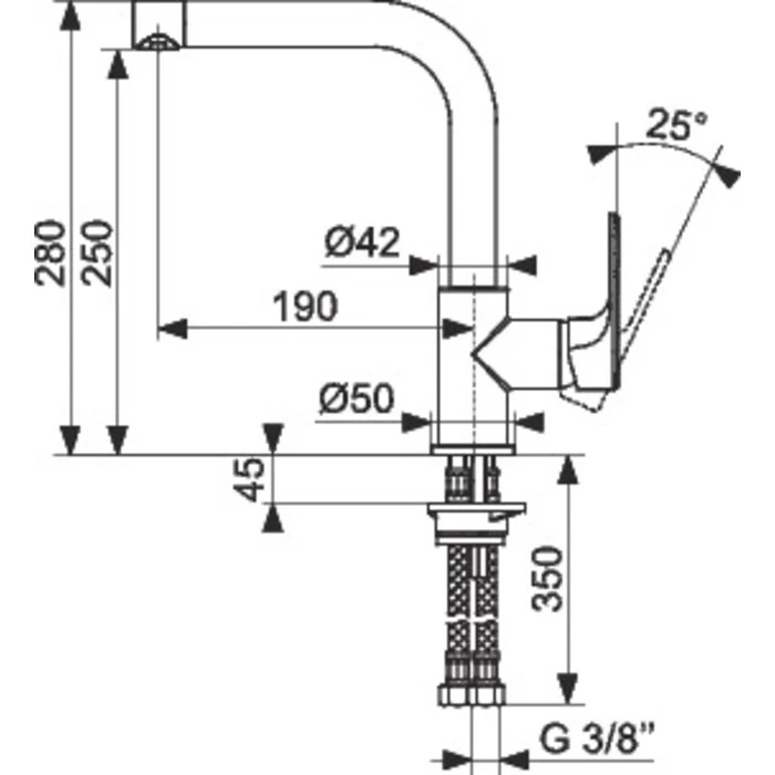 Mitigeur évier Nova - Bec Haut – Image 3