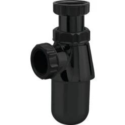 Siphon De Lavabo à Culot - ABS Noir - 1"1/4 - Ø 32 Mm - Valentin