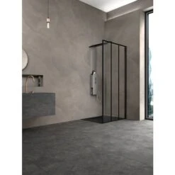 Paroi Motif Verrière - Profilés Aluminium Noirs