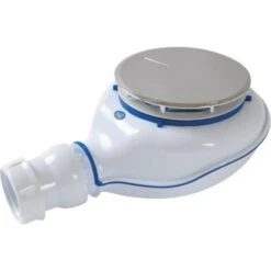 Bonde De Douche Siphoïde Turboflow 2 - Capot Métal Chromé - Diamètre 90 Mm