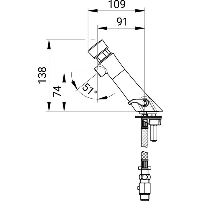 Robinet Temporisé Lavabo Neo Presto – Image 2