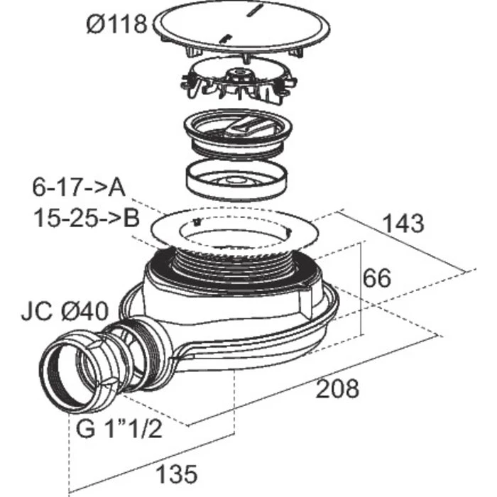 Bonde De Douche Turboflow XS Magnetech - Nicoll – Image 2
