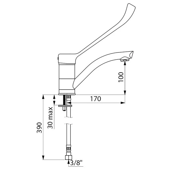 Mitigeur Lavabo à Commande Au Poignet - Delabie – Image 2