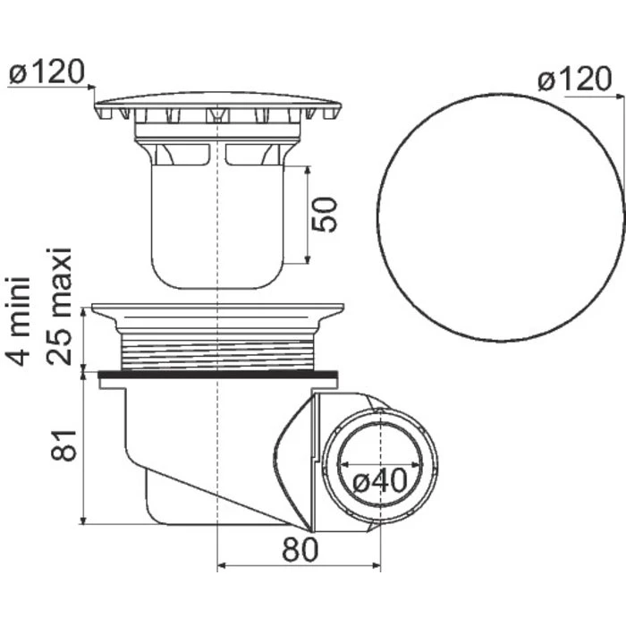 Bonde Ronde De Douche - Capot Métal Chromé - Ø 90 Mm - Goulue - Valentin – Image 2