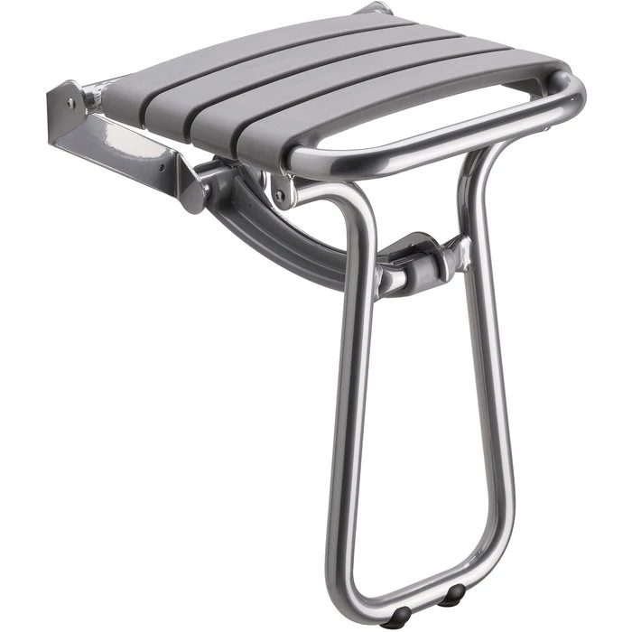 Siège De Douche Avec Béquille Automatique Pellet - Gris – Image 2