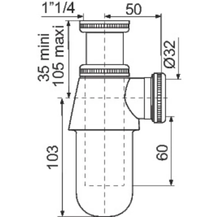 Siphon Bidet - Lavabo En ABS Chromé - Valentin – Image 3