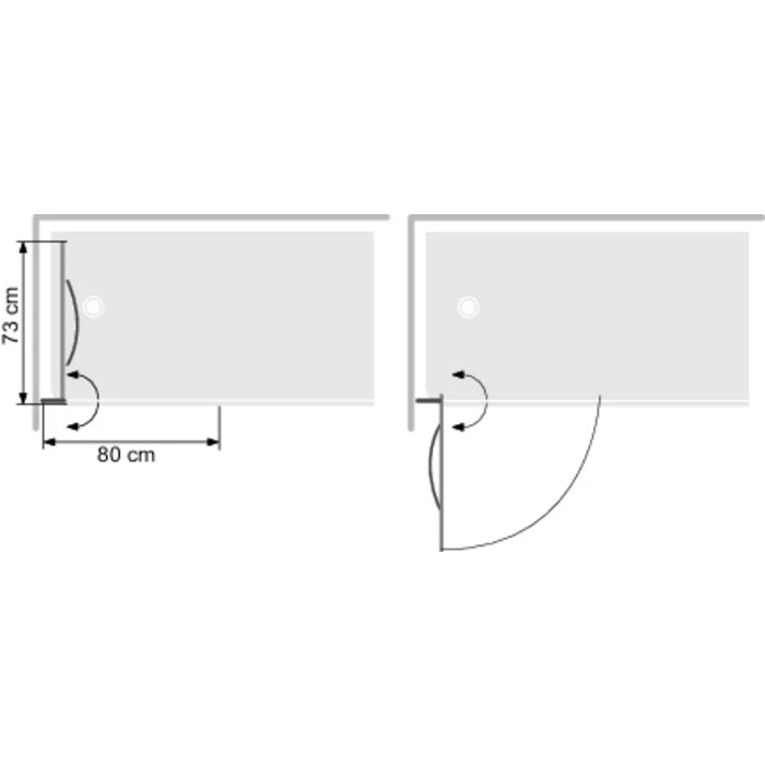 Pare-baignoire Relevable Verre Transparent - 1 Ventail - 140 X 80 Cm - Aqualift - Kinedo – Image 4