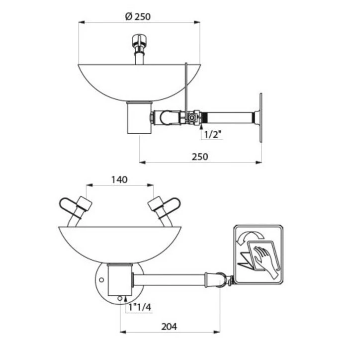 Vasque Murale Lave-yeux – Image 3