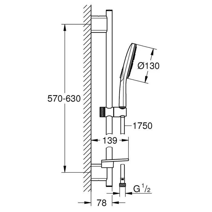 Ensemble De Douche - Rainshower - Grohe - Smartactive 130 – Image 2