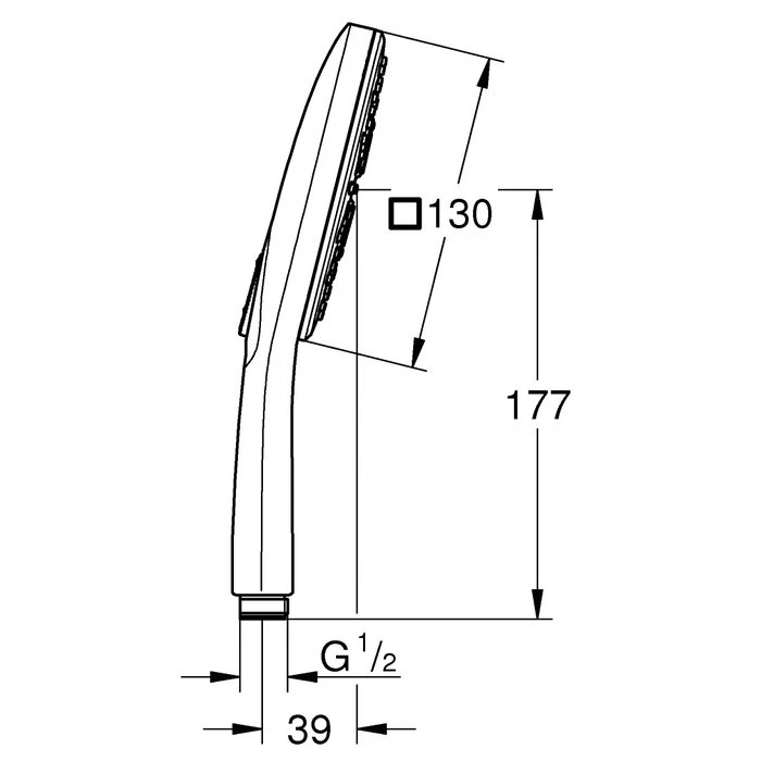 Douchette - Rainshower SmartActive 130 Cube - Grohe - 3 Jets – Image 2