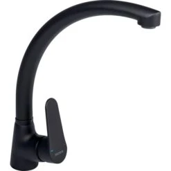 Mitigeur De Cuisine Ibaya Noir Mat Sans Vidage - Sider - Fixation Traditionnelle