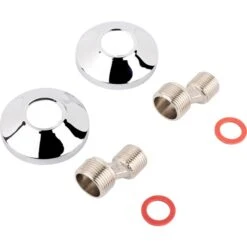 Rosace + Raccord Excentré - Sider - Chromé