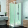 Cabine De Douche Izi Glass2 Leda - Carrée - Portes Battantes - Verre Transparent - 80 X 80 Cm