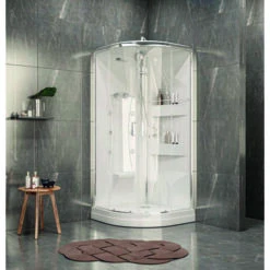 Cabine De Douche Odyssée 2 - Quart De Rond - Portes Coulissantes - LEDA